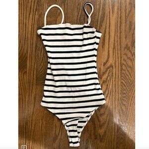Reformation Striped Body Suit Size 2